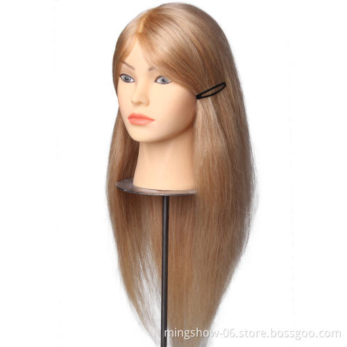 Blond human hair dummy training mannequin head for sale
